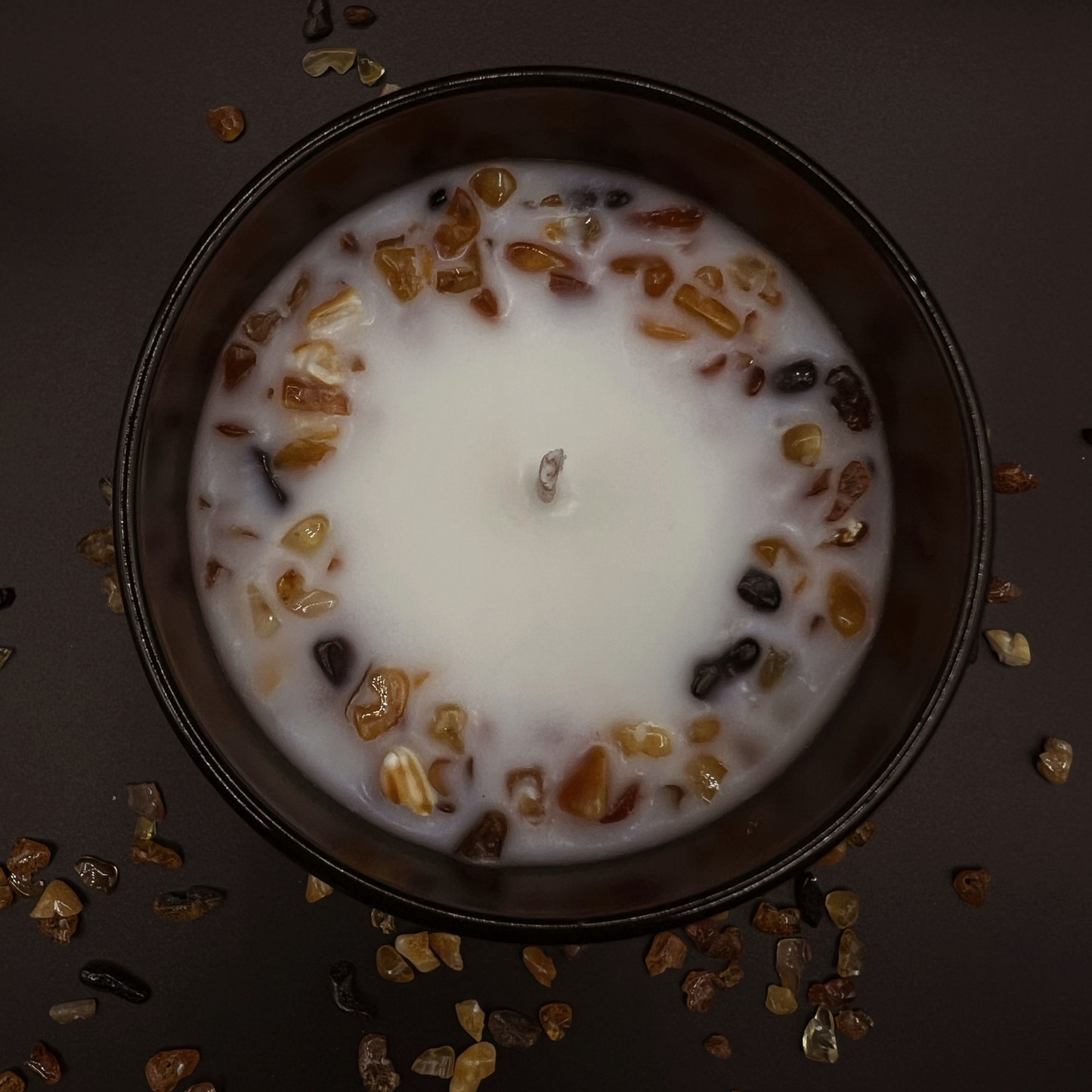 Pine Tree Scented Soy Candle with Baltic Amber